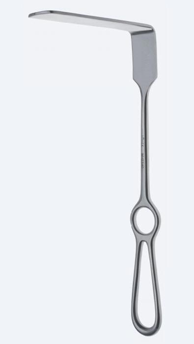 Ретрактори (ранорозширювачі) Brunner, вигнуті, тупокінцеві, розмір леза 160 x 30 мм, загальна довжина 275 мм. Бренд - Asanus Medizintechnik Gmb, Німеччина